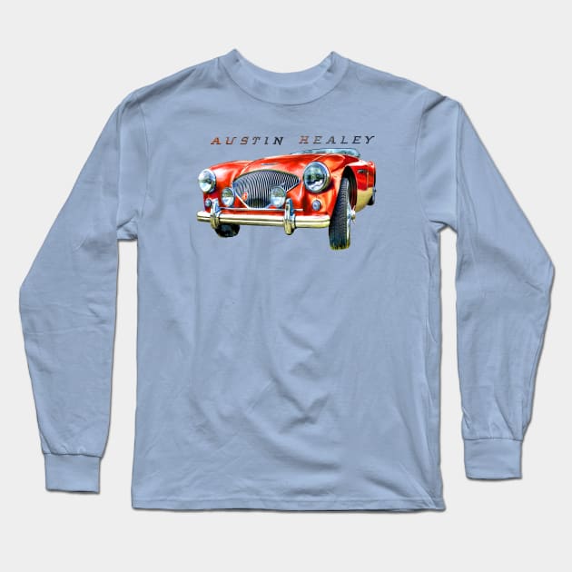 Austin Healey 100 Long Sleeve T-Shirt by Midcenturydave